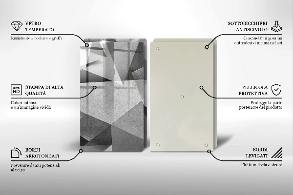 Glas Herdabdeckplatte Konkrete scharfe Abstraktion