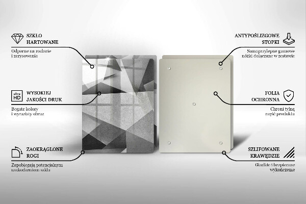 Glas Herdabdeckplatte Konkrete scharfe Abstraktion