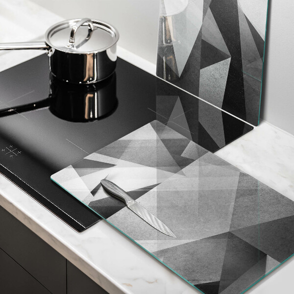 Glas Herdabdeckplatte Konkrete scharfe Abstraktion