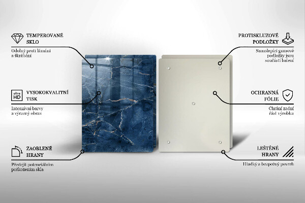 Glas Herdabdeckplatte Marmorsteinstruktur