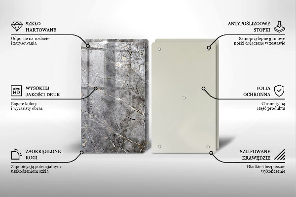 Glas Herdabdeckplatte Steinstruktur