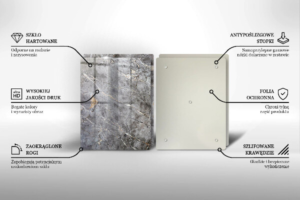 Glas Herdabdeckplatte Steinstruktur
