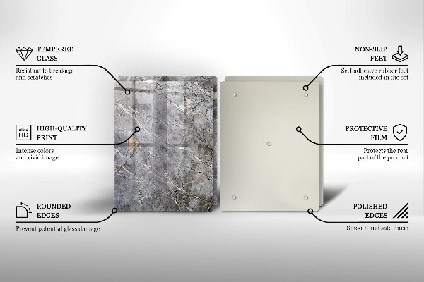 Glas Herdabdeckplatte Steinstruktur