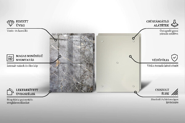 Glas Herdabdeckplatte Steinstruktur
