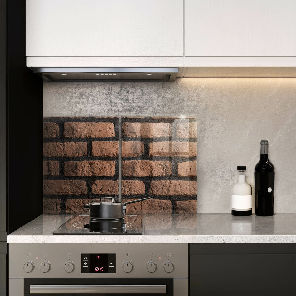 Glas Herdabdeckplatte Ziegelwand