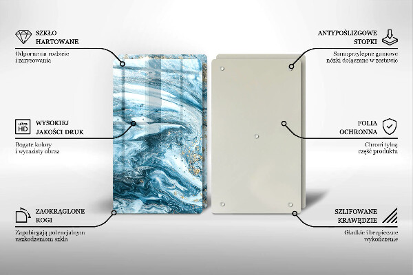 Glas Ceranfeldabdeckung Struktur mit Gold