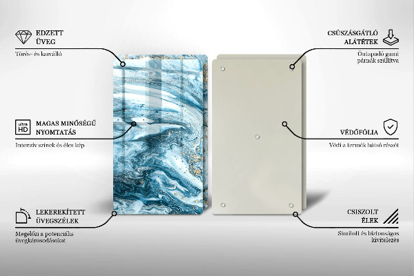 Glas Ceranfeldabdeckung Struktur mit Gold