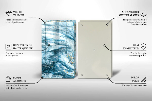 Glas Ceranfeldabdeckung Struktur mit Gold