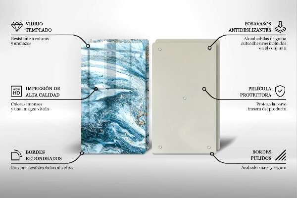 Glas Ceranfeldabdeckung Struktur mit Gold