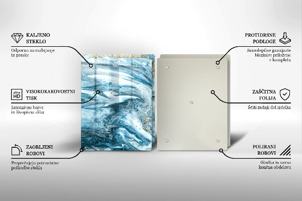 Glas Ceranfeldabdeckung Struktur mit Gold