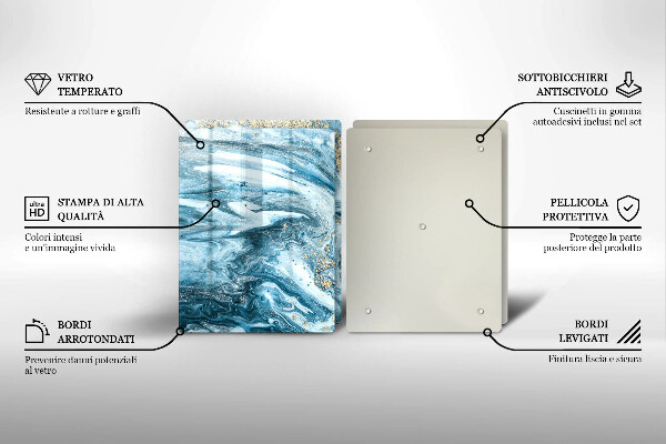 Glas Ceranfeldabdeckung Struktur mit Gold