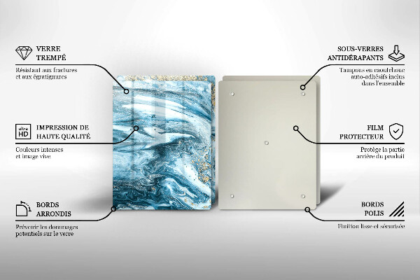 Glas Ceranfeldabdeckung Struktur mit Gold