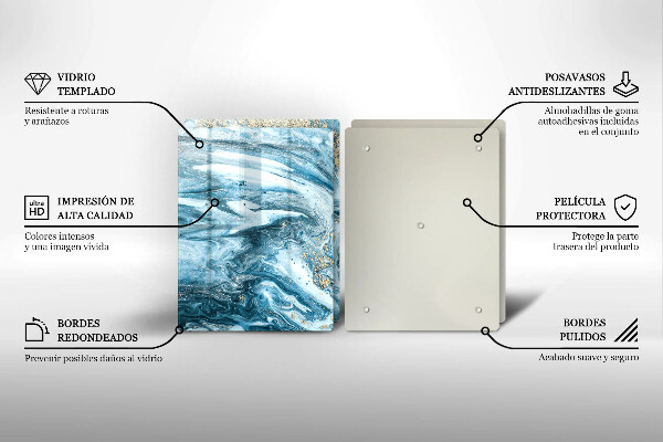 Glas Ceranfeldabdeckung Struktur mit Gold