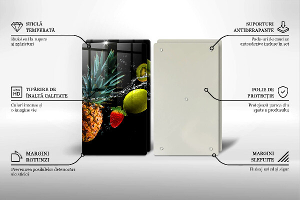 Glas Ceranfeldabdeckung Früchte im Wasser