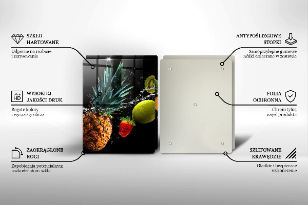 Glas Ceranfeldabdeckung Früchte im Wasser