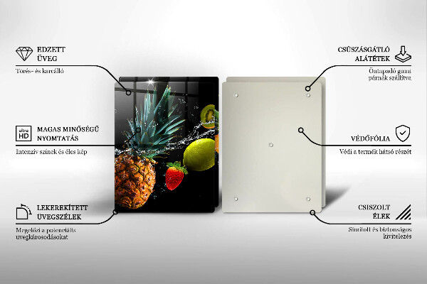 Glas Ceranfeldabdeckung Früchte im Wasser