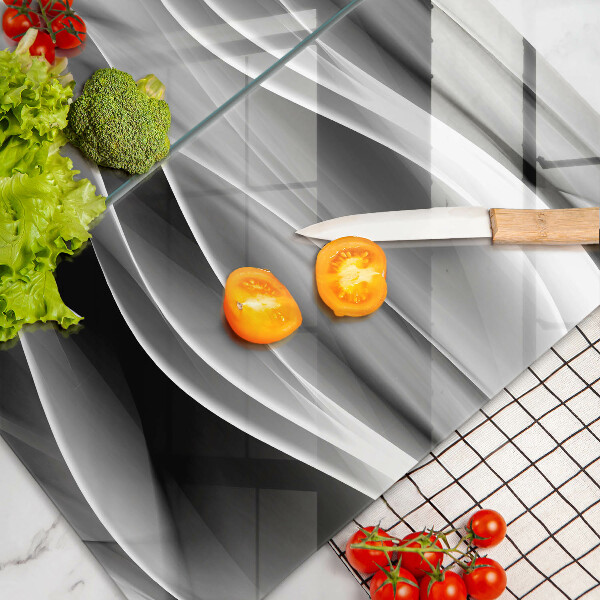 Glas Herdabdeckplatte Abstraktion sanfte Linien