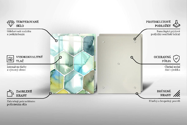 Glas Ceranfeldabdeckung Aquarell-Sechsecke