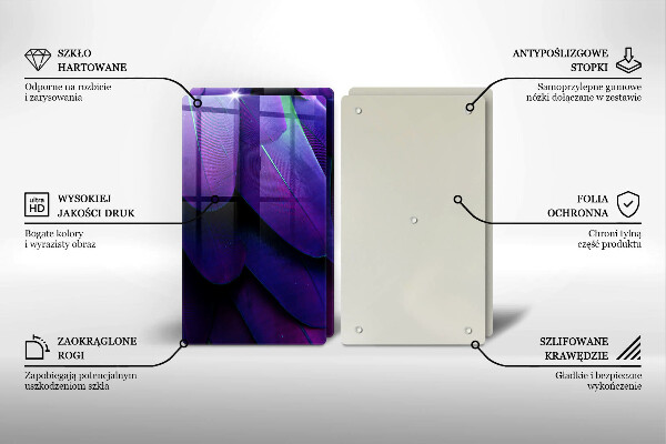 Glas Ceranfeldabdeckung Neonfedern