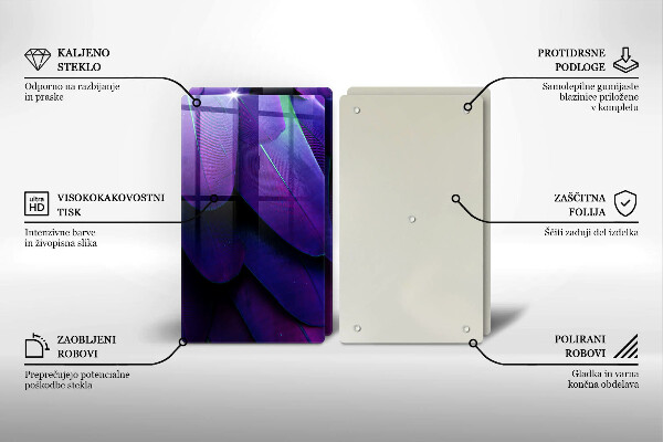 Glas Ceranfeldabdeckung Neonfedern