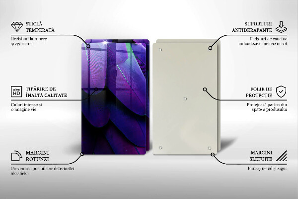 Glas Ceranfeldabdeckung Neonfedern
