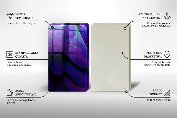 Glas Ceranfeldabdeckung Neonfedern