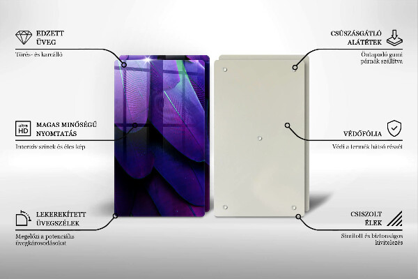 Glas Ceranfeldabdeckung Neonfedern