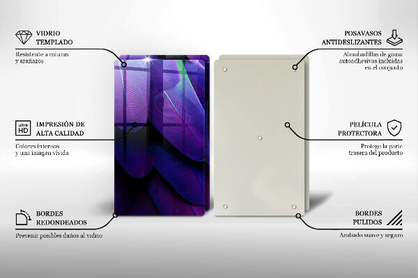 Glas Ceranfeldabdeckung Neonfedern