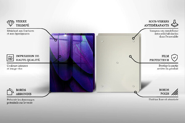 Glas Ceranfeldabdeckung Neonfedern