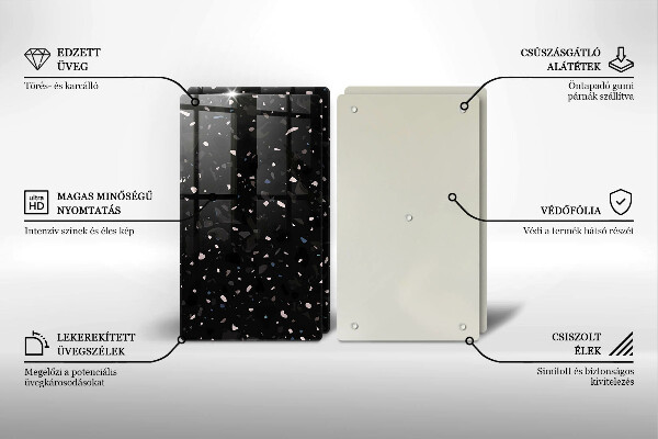 Glas Ceranfeldabdeckung Dunkles Steinzeug