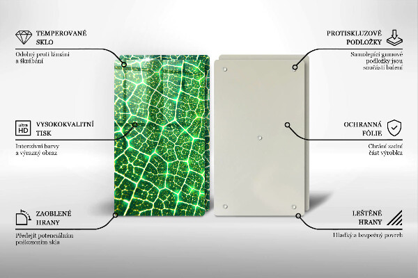 Glas Ceranfeldabdeckung Blattstruktur