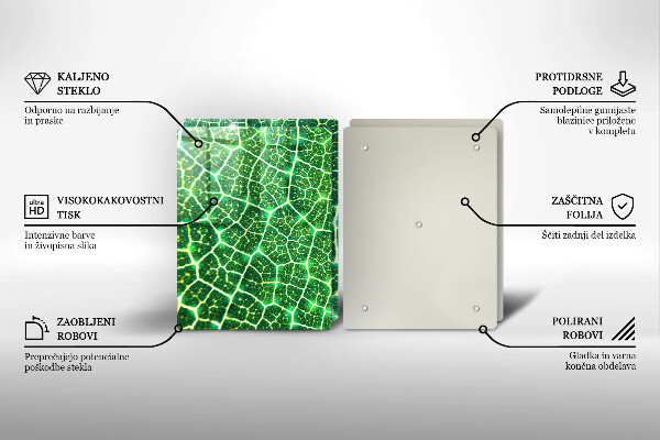 Glas Ceranfeldabdeckung Blattstruktur