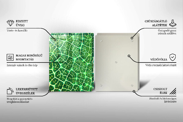 Glas Ceranfeldabdeckung Blattstruktur