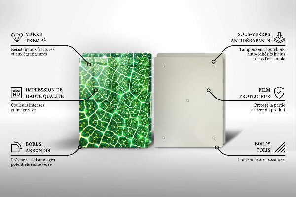 Glas Ceranfeldabdeckung Blattstruktur