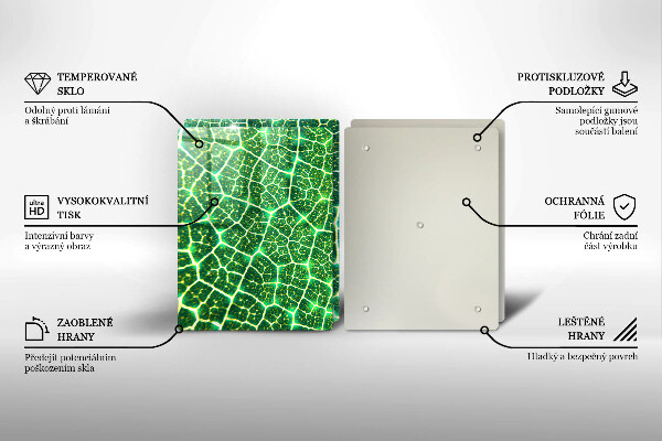 Glas Ceranfeldabdeckung Blattstruktur