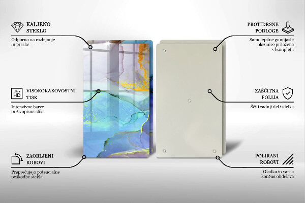 Glas Ceranfeldabdeckung Gebrochener Goldstein