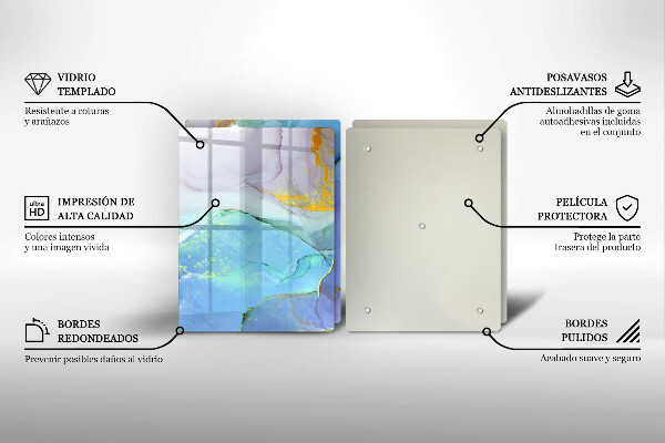 Glas Ceranfeldabdeckung Gebrochener Goldstein