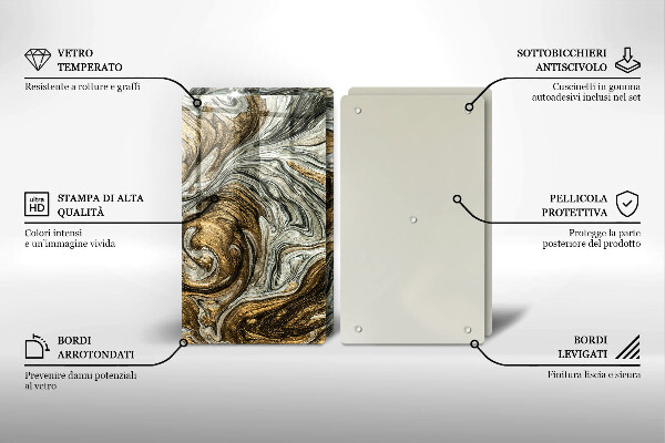 Glas Ceranfeldabdeckung Reichhaltige Abstraktion