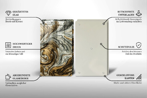 Glas Ceranfeldabdeckung Reichhaltige Abstraktion