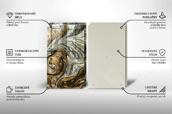 Glas Ceranfeldabdeckung Reichhaltige Abstraktion