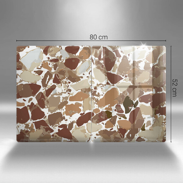 Glas Ceranfeldabdeckung Dekorative Beizen aus Stein