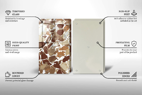 Glas Ceranfeldabdeckung Dekorative Beizen aus Stein