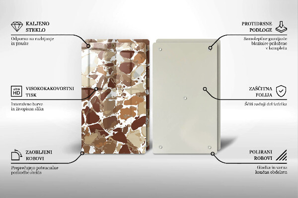 Glas Ceranfeldabdeckung Dekorative Beizen aus Stein