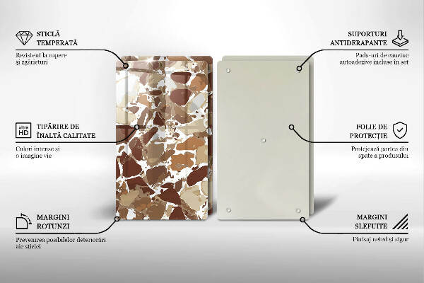 Glas Ceranfeldabdeckung Dekorative Beizen aus Stein