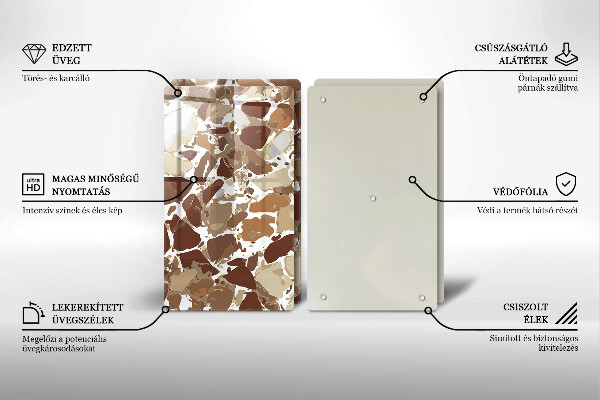 Glas Ceranfeldabdeckung Dekorative Beizen aus Stein