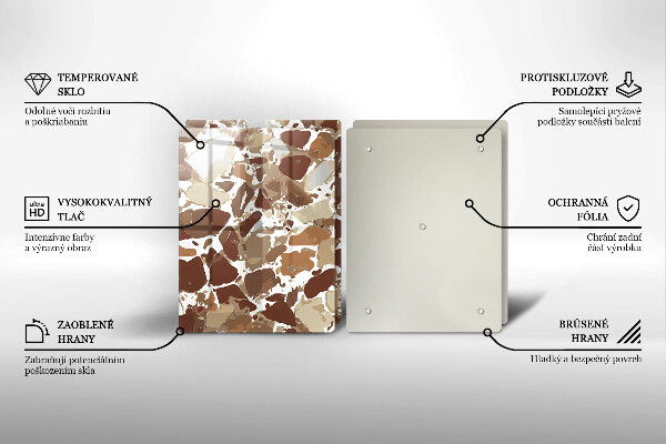 Glas Ceranfeldabdeckung Dekorative Beizen aus Stein