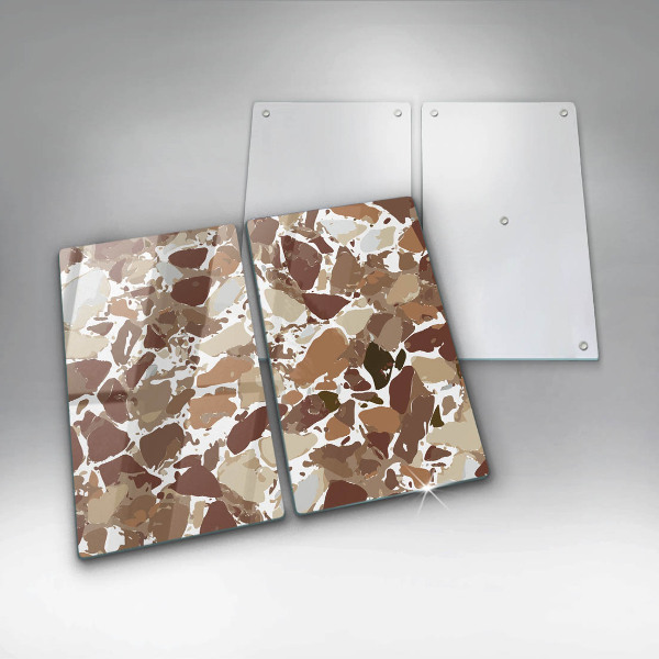 Glas Ceranfeldabdeckung Dekorative Beizen aus Stein