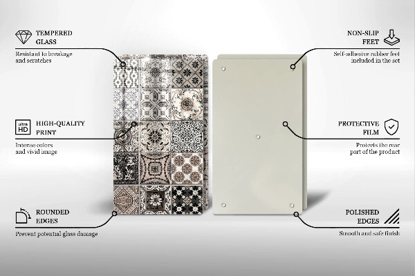 Glas Herdabdeckplatte Dekorative Fliesen