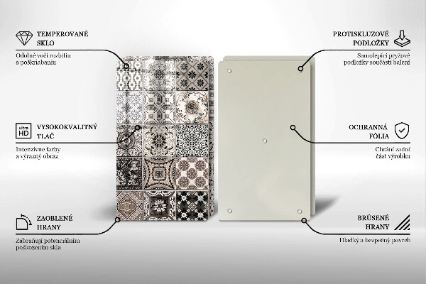 Glas Herdabdeckplatte Dekorative Fliesen