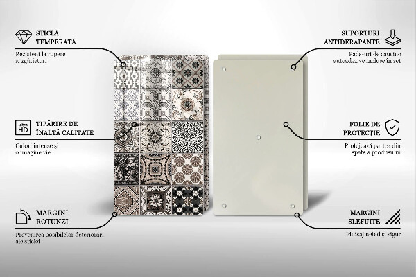 Glas Herdabdeckplatte Dekorative Fliesen